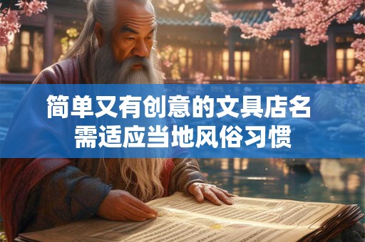 简单又有创意的文具店名 需适应当地风俗习惯