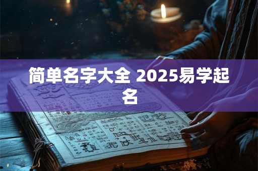 简单名字大全 2025易学起名