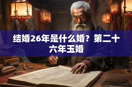 结婚26年是什么婚？第二十六年玉婚