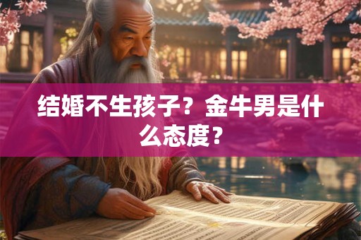 结婚不生孩子？水瓶男是什么态度？