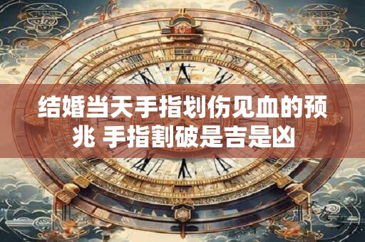 结婚当天手指划伤见血的预兆 手指割破是吉是凶