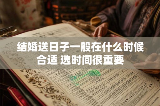 结婚送日子一般在什么时候合适 选时间很重要
