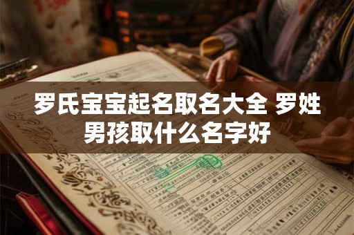 罗氏取名字大全最新2025 罗姓让你惊艳的名字