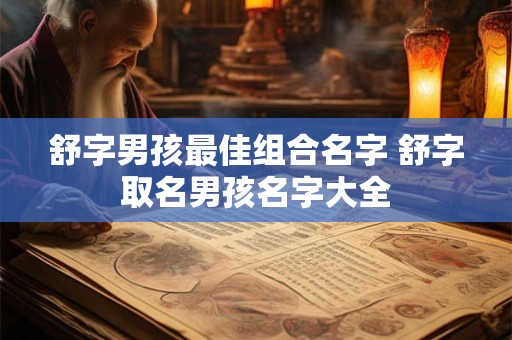 舒字男孩最佳组合名字 舒字取名男孩名字大全