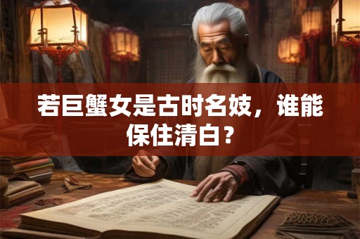 若巨蟹女是古时名妓，谁能保住清白？