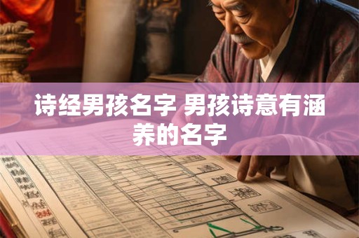 诗经男孩名字 男孩诗意有涵养的名字