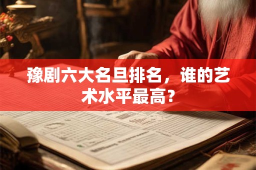豫剧六大名旦排名，谁的艺术水平最高？