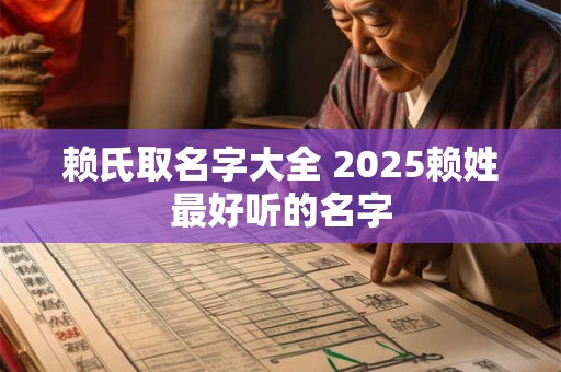 赖氏取名字大全 2025赖姓最好听的名字
