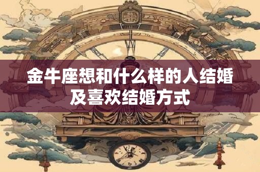 金牛座想和什么样的人结婚及喜欢结婚方式