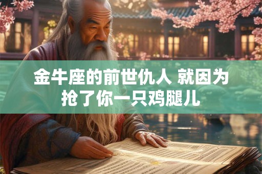 金牛座的前世仇人 就因为抢了你一只鸡腿儿