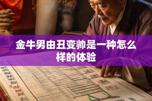 金牛男由丑变帅是一种怎么样的体验