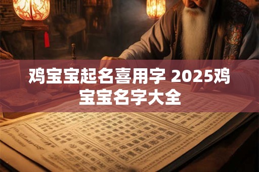 鸡宝宝起名喜用字 2025鸡宝宝名字大全