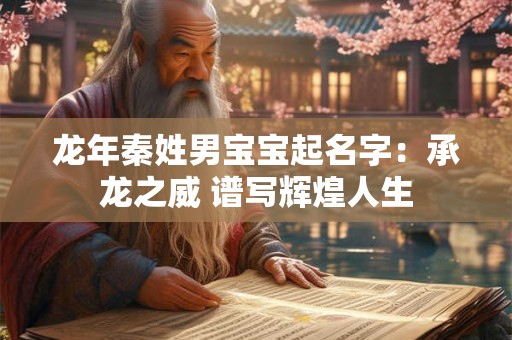 龙年秦姓男宝宝起名字：承龙之威 谱写辉煌人生