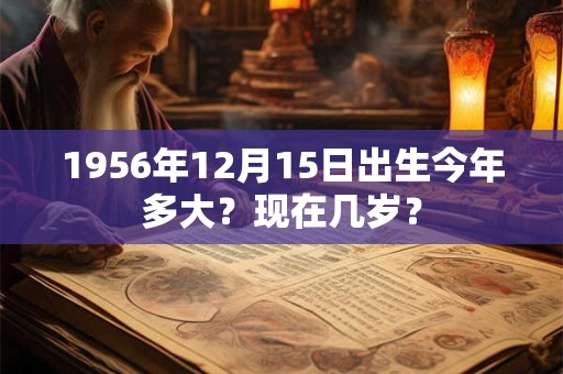 1956年12月20日出生今年多大？现在几岁？