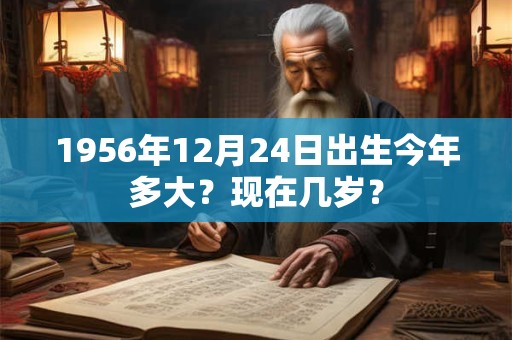 1956年12月24日出生今年多大？现在几岁？