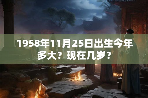 1958年11月25日出生今年多大？现在几岁？