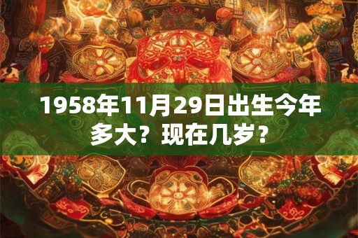 1958年11月29日出生今年多大？现在几岁？