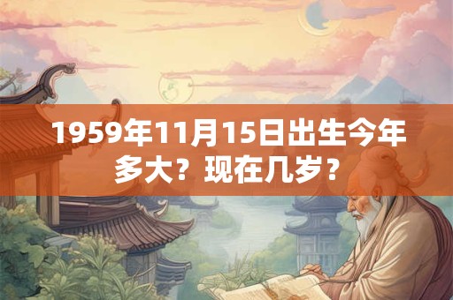 详细阅读:1959年10月31日出生今年多大?现在几岁? 1959年10月31日出生今年多大?现在几岁?