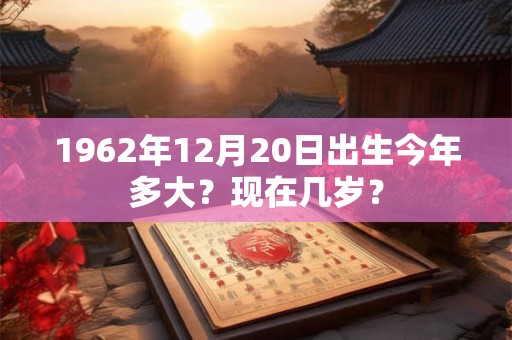 1962年12月20日出生今年多大？现在几岁？