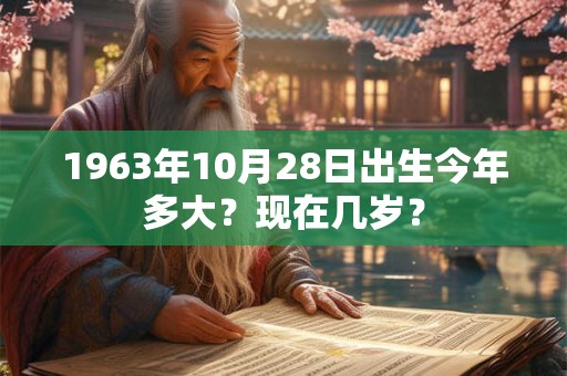 1963年10月29日出生今年多大？现在几岁？