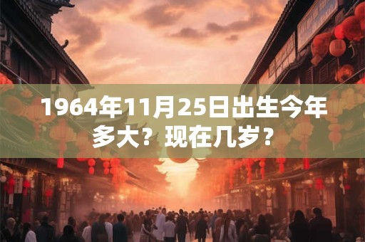 1964年11月25日出生今年多大？现在几岁？