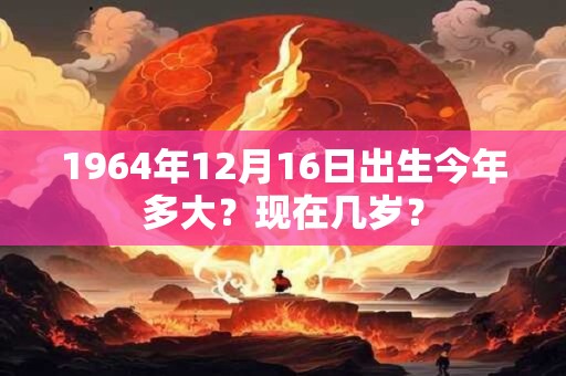 1964年12月16日出生今年多大？现在几岁？