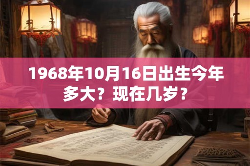 1968年10月16日出生今年多大？现在几岁？