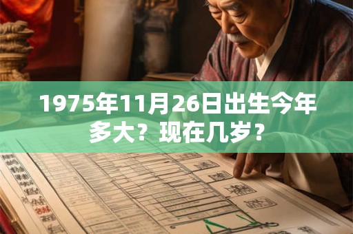 1975年11月26日出生今年多大？现在几岁？