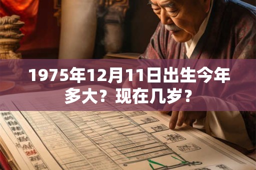 1975年12月11日出生今年多大？现在几岁？