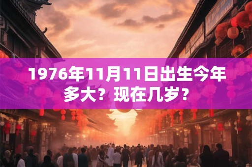 1976年11月23日出生今年多大？现在几岁？