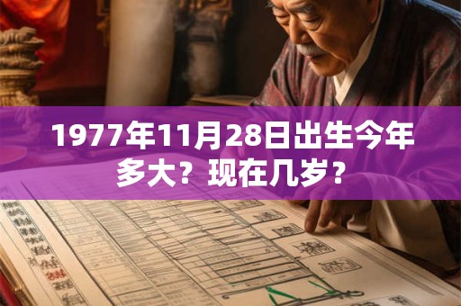1977年11月28日出生今年多大？现在几岁？