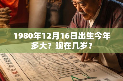 1980年12月16日出生今年多大？现在几岁？