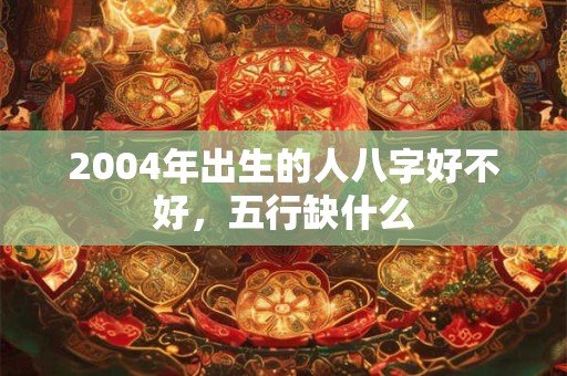2004年出生的人八字好不好，五行缺什么