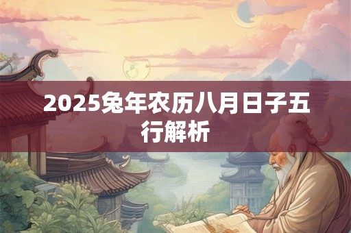 2025兔年农历八月日子五行解析