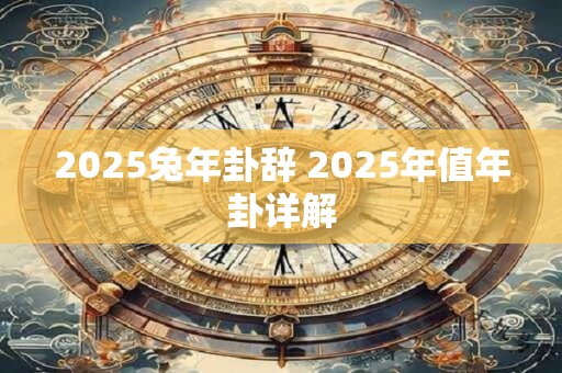2025兔年卦辞 2025年值年卦详解