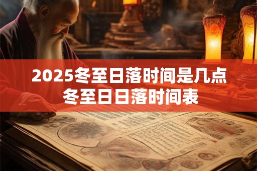 2025冬至日落时间是几点 冬至日日落时间表