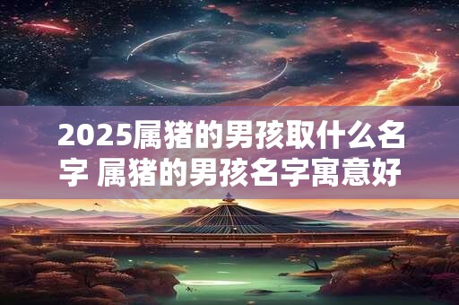 2025属猪的男孩取什么名字 属猪的男孩名字寓意好的小名大全
