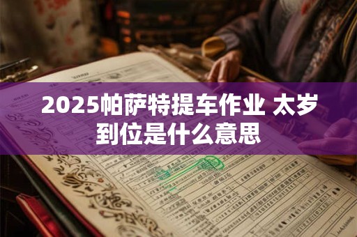 2025帕萨特提车作业 太岁到位是什么意思