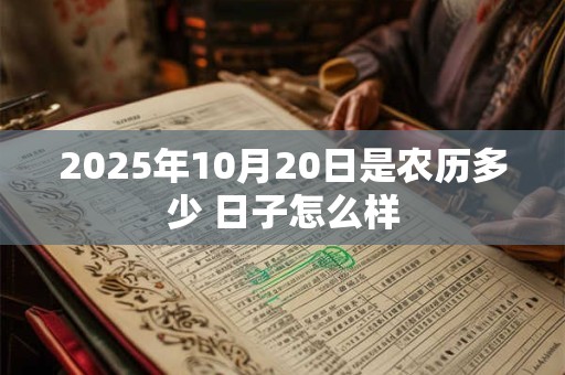 2025年10月20日是农历多少 日子怎么样