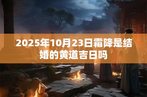 2025年10月23日霜降是结婚的黄道吉日吗