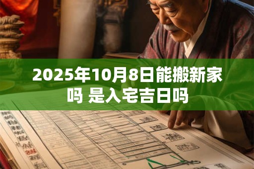 2025年10月8日能搬新家吗 是入宅吉日吗