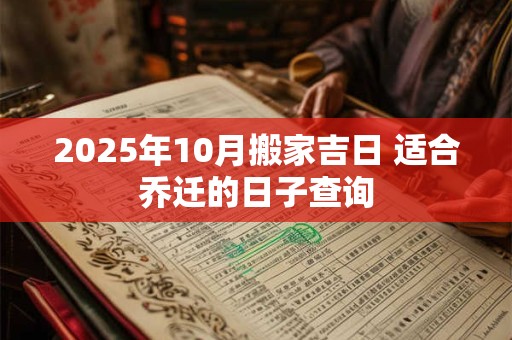 2025年10月搬家入宅黄道吉日
