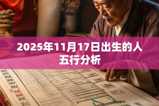 2025年11月17日出生的人五行分析