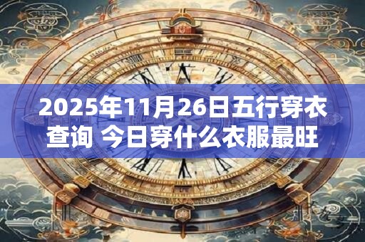 2025年11月26日五行穿衣查询 今日穿什么衣服最旺