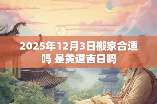 2025年12月3日搬家合适吗 是黄道吉日吗
