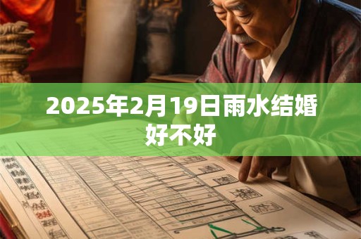 2025年2月19日雨水结婚好不好