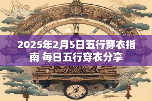 2025年2月5日五行穿衣指南 每日五行穿衣分享