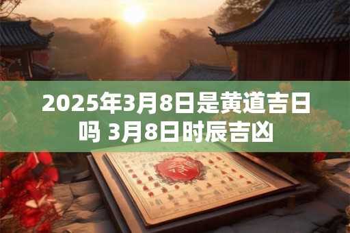 2025年3月8日是黄道吉日吗 3月8日时辰吉凶