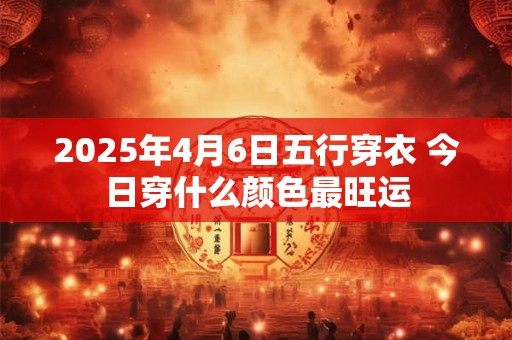 2025年4月6日五行穿衣 今日穿什么颜色最旺运