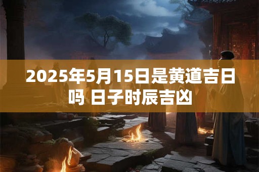 2025年5月15日是黄道吉日吗 日子时辰吉凶